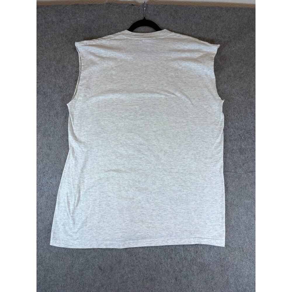 VINTAGE 90s McDonalds Jurassic Park Tank Shirt Mens XL White Graphic Muscle Tee - Picture 2 of 7